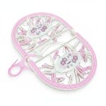 Folding Cloth Clip Hanger 28pcs - Pink