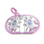 Folding Cloth Clip Hanger 28pcs - Pink - Image 3