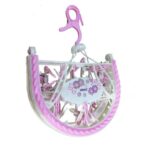 Folding Cloth Clip Hanger 28pcs - Pink - Image 5