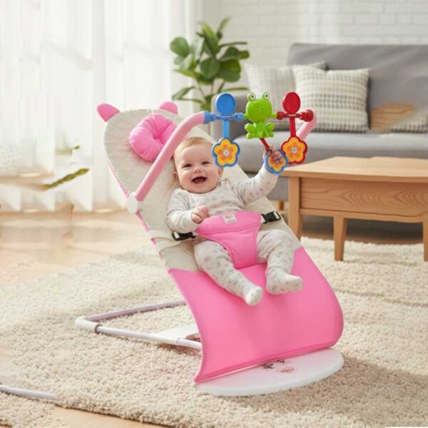 Premium Musical Bouncer Chair with Toy – Pink