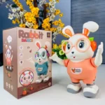 Dancing Music Lighting Swing Rabbit Toy - Pink