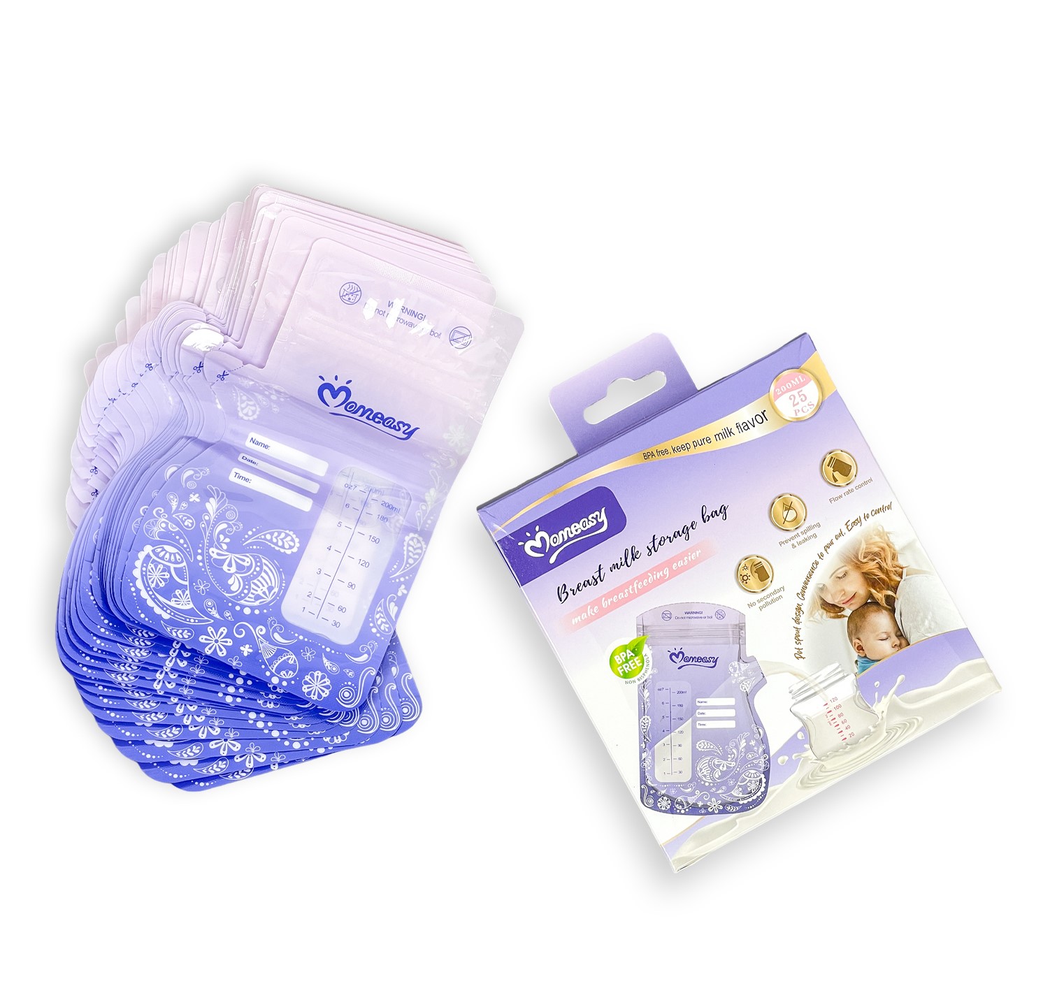 35601-momeasy-milk-storage-bag-25pcs-3 Momeasy Milk Storage Bag 25pcs - Image 1