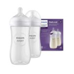 Philips Avent Natural Response Baby Feeding Bottle Wide Neck PP 3m+ 330ml Twin Bottle Pack