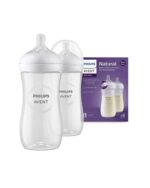 Philips Avent Natural Response Baby Feeding Bottle Wide Neck PP 3m+ 330ml Twin Bottle Pack