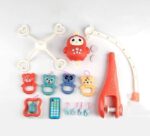 Happy Bed Bell Toy with Music, Light & Remote Function – Pink - Image 2