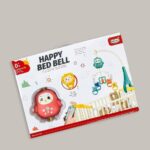 Happy Bed Bell Toy with Music, Light & Remote Function – Pink
