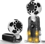 Portable Handheld Fan With Ice Cooler Soccer Shaped Mini Fan