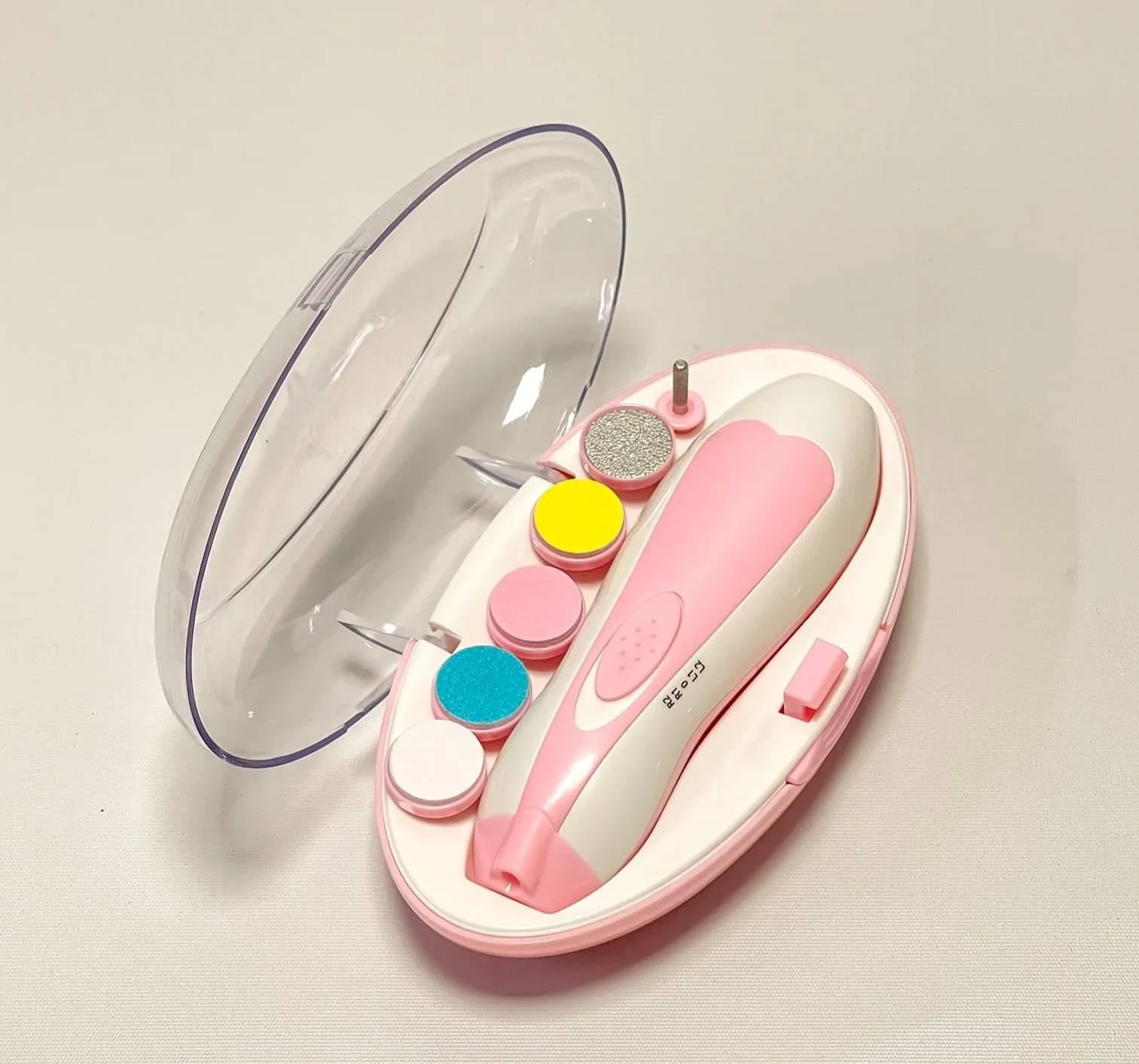 73bfd9236703289ac84730289d88d60a_2_11zon (1) Electric Baby Nail Trimmer - Pink - Image 1