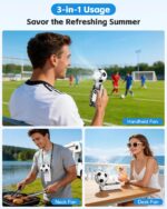 Portable Handheld Fan With Ice Cooler Soccer Shaped Mini Fan - Image 6