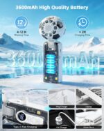 Portable Handheld Fan With Ice Cooler Soccer Shaped Mini Fan - Image 5