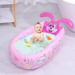 Safe Inflatable Baby Bathtub - Pink - Image 3