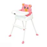 Baobaohao Foldable Adjustable Height Baby Dining Chair - Pink - Image 3
