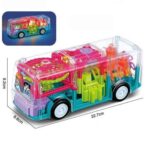 Transparent Gear Bus Toy With Lights & Music - Image 8