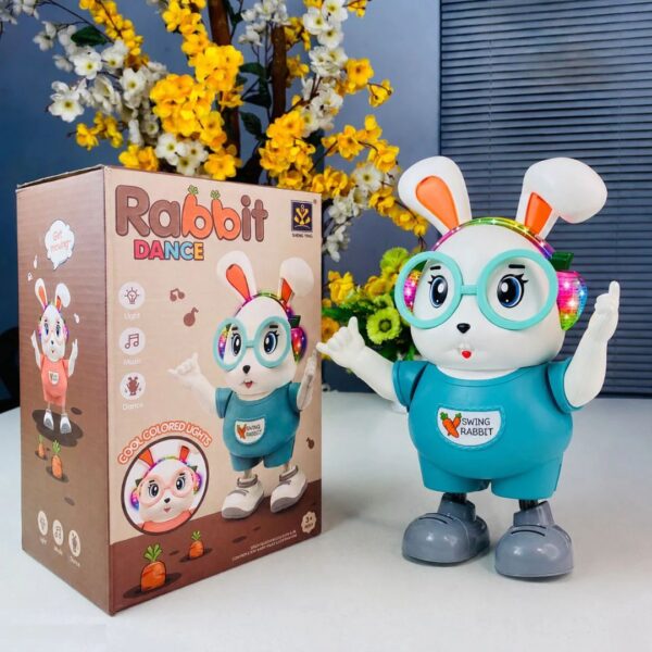 Dancing Music Lighting Swing Rabbit Toy - Blue