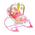 Tiibaby Musical Rocking Chair With Toy Bar & Vibration - Pink - Image 2