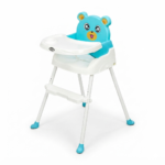 Baobaohao Foldable Adjustable Height Baby Dining Chair - Blue - Image 4