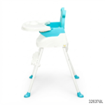 Baobaohao Foldable Adjustable Height Baby Dining Chair - Blue - Image 3