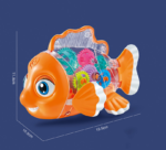 Transparent Gear Fish Toy with Music & LED Lights - Image 8