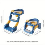 Foldable Baby Potty Training Seat With Ladder – Blue - Image 7