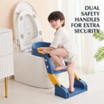 Foldable Baby Potty Training Seat With Ladder – Blue - Image 5