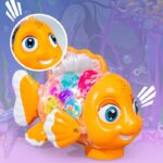 Transparent Gear Fish Toy with Music & LED Lights - Image 7