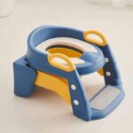Foldable Baby Potty Training Seat With Ladder – Blue - Image 2