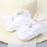 Baby Flower Shoes For Girls - White - Image 2