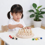 Wooden Color Match Memory Chess Board Game - Image 7