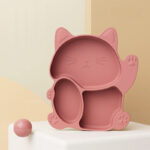 Silicone Weaning Plate Set for Babies - Pink - Image 3