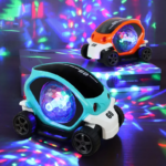 09 Future Musical & Light Stunt Car Toy – Blue - Image 2