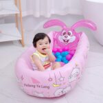 Safe Inflatable Baby Bathtub - Pink - Image 2