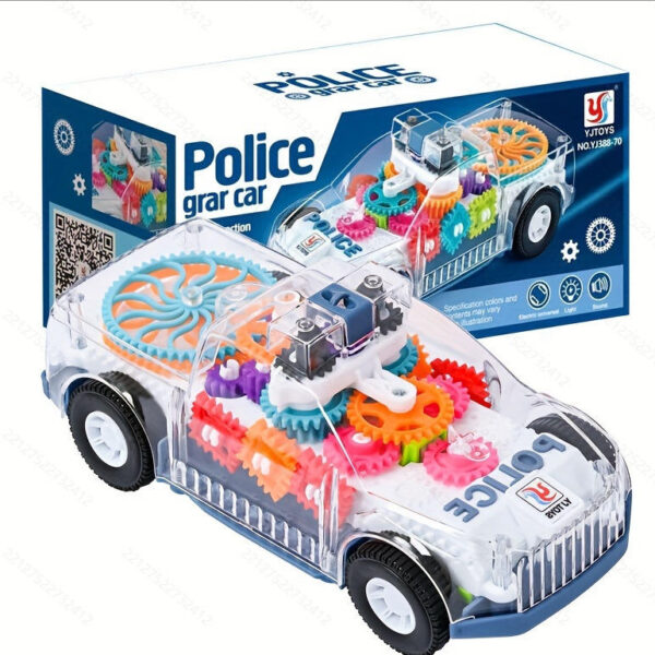 Transparent Concept Gear Police Car Toy