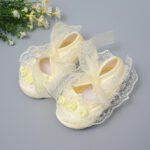 Baby Flower Shoes For Girls - Yellow - Image 3