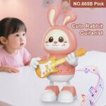 Rabbit Guitarist Cute Musician Toy - Pink - Image 3