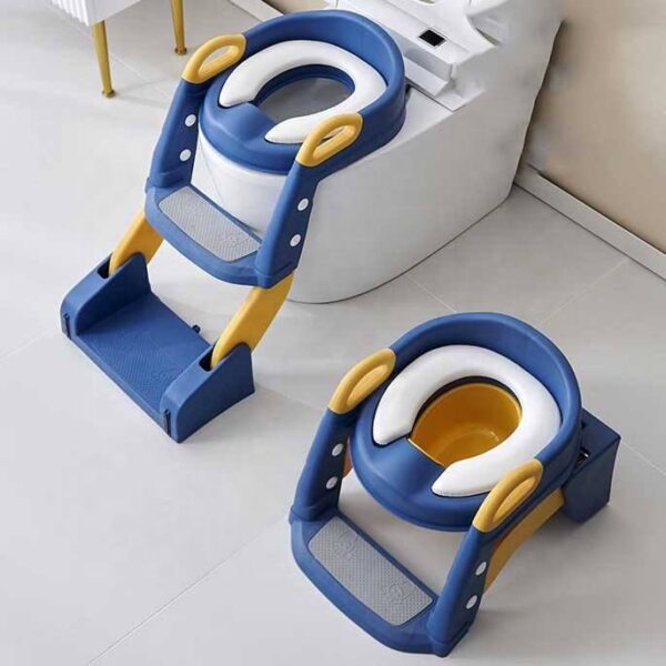 Foldable Baby Potty Training Seat With Ladder – Blue