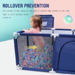Baby Playpen with Basketball Hoop – Blue - Image 2