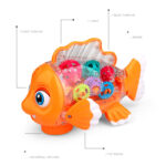Transparent Gear Fish Toy with Music & LED Lights - Image 9