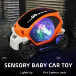 09 Future Musical & Light Stunt Car Toy – Orange - Image 6