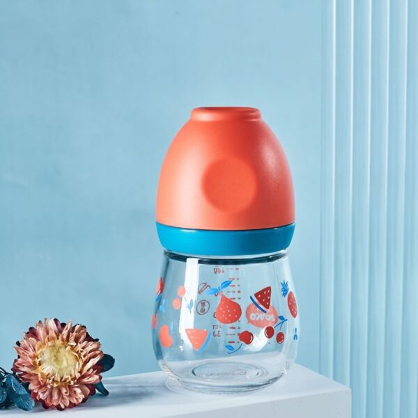 Rovco Wide Neck Glass Feeder 150ml - Red