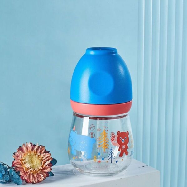 Rovco Wide Neck Glass Feeder 150ml - Blue