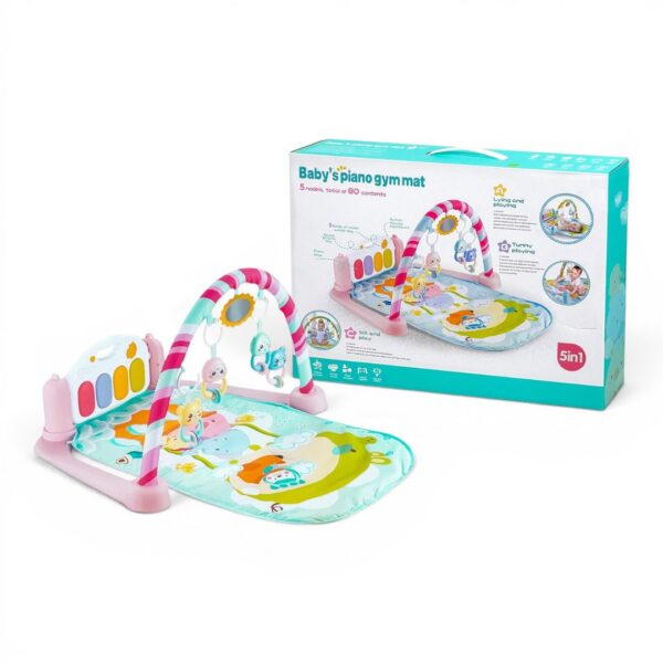 5 in 1 Baby’s Piano Gym Mat – Pink