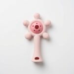 Baby Silicone Rattle Teether - Pink