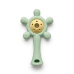 Baby Silicone Rattle Teether - Green