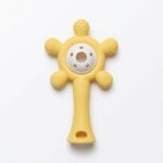 Baby Silicone Rattle Teether - Yellow