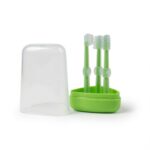 Baby Oral Care Silicone Toothbrush 3pcs - Green