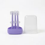 Baby Oral Care Silicone Toothbrush 3pcs - Purple