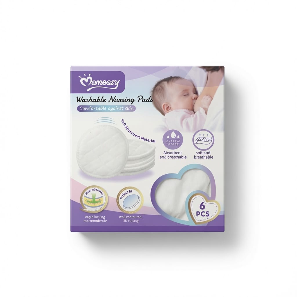 WhatsApp Image 2026-07-07 at 3.54.52 PM Momeasy Washable Breast Pad Nursing Pad - 6Pcs - Image 1