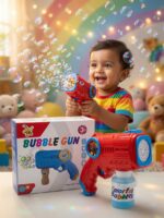 Automatic Electric Bubble Gun Toy – Red - Image 4