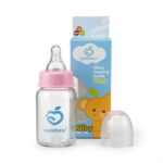 Applebear Glass Feeding Bottle 120ml – Pink
