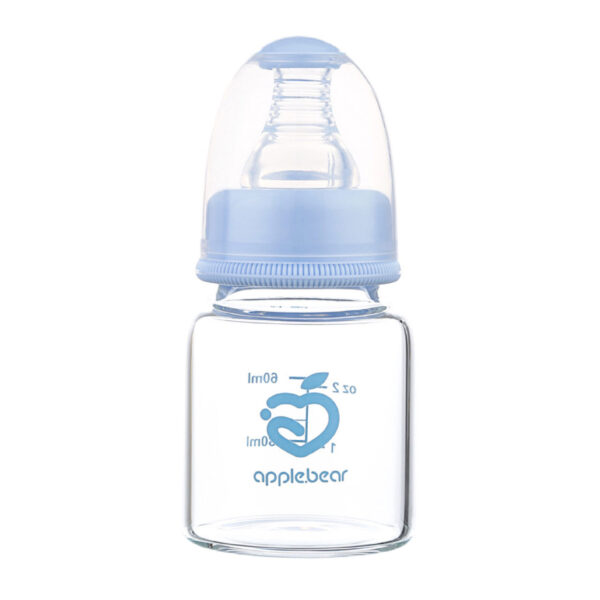 Applebear Glass Feeding Bottle 60ml – Blue